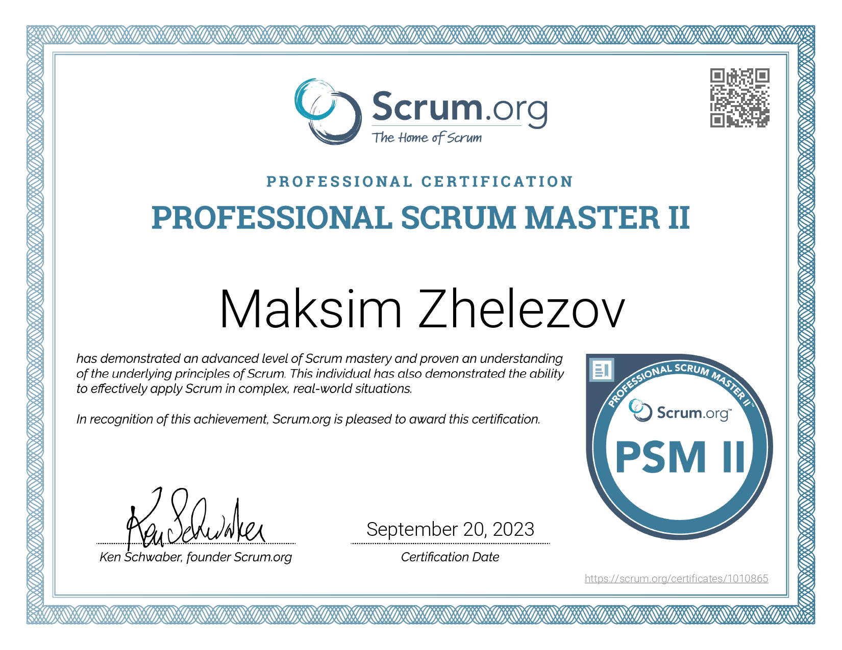 PSM II - Professional Scrum Master II